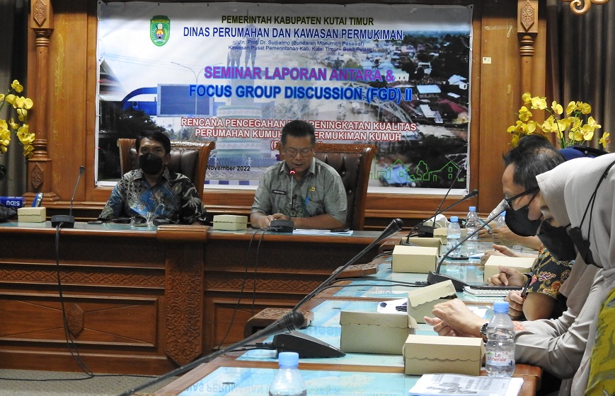 Ketua Bappeda Kutim Buka FGD Perkim, Bahas Penanganan Kawasan Kumuh
